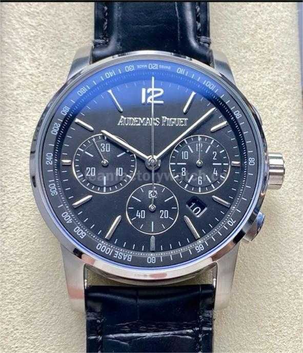 OMF Factory Audemars Piguet Code 11.59 26393BC.OO.A002CR.01 41mm Steel Leather Strap Black Dia (1)