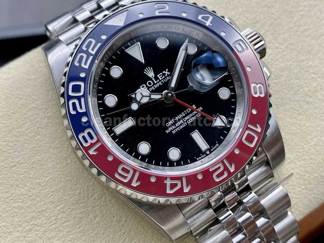 OW Factory Rolex Pepsi GMT Master II 126710BLRO 0001 40mm Full Steel Black Dial Jubilee (9)