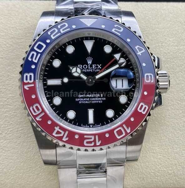 OW Factory Rolex Pepsi GMT-Master II 126710BLRO-0002 40mm Full Steel Black Dial