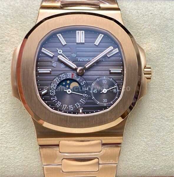 PPF Factory Patek Philippe Nautilus 5712-1R Full Rose Gold Brown Dial