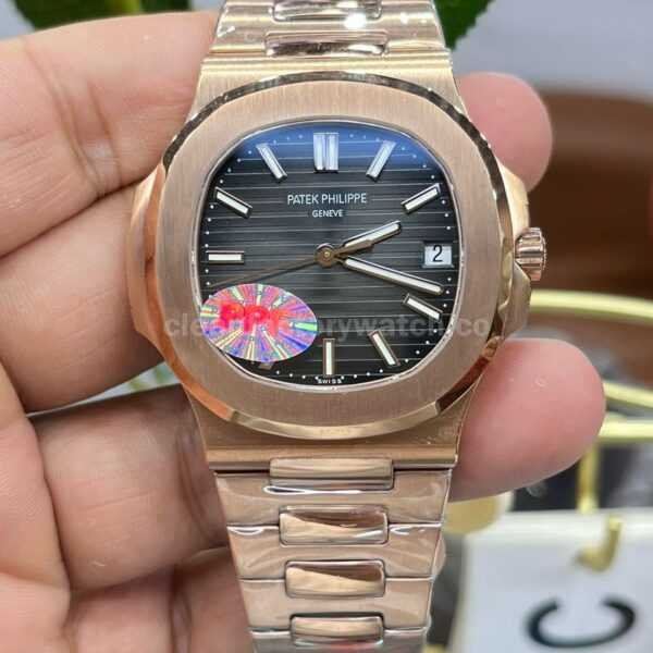 PPF Factory Patek Philippe Nautilus 5711/1A 40mm Full Rose Gold Black Dial