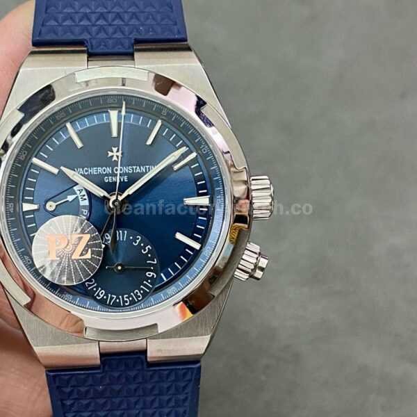 PZ Factory Vacheron Constantin Overseas Dual Time 7900V/110A-B334 41mm Steel Rubber Strap Blue Dial