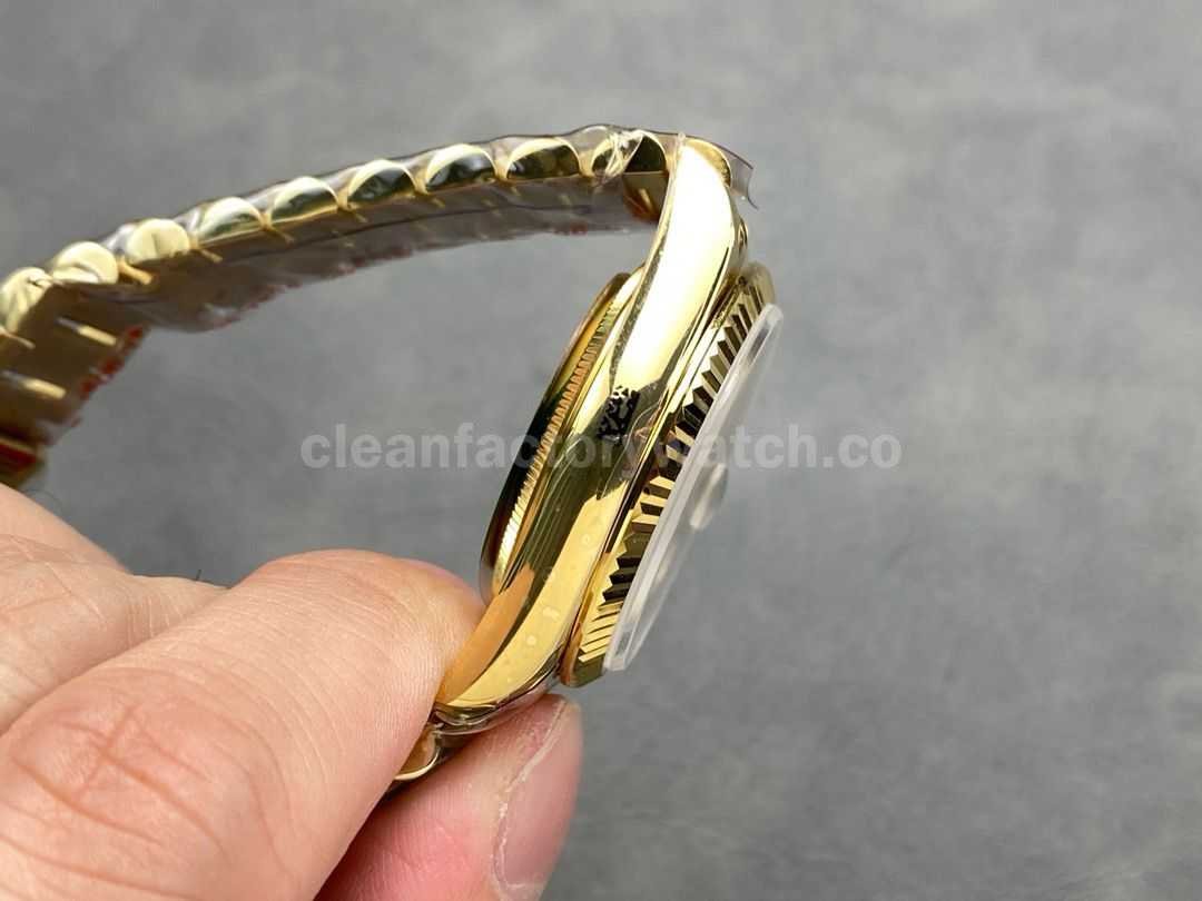 QF Factory Counterweight Rolex Day Date 128238 36mm Full Yellow Gold Diam (8)