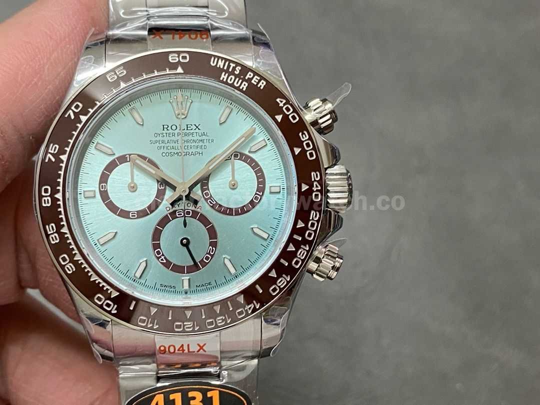 QF Factory 'Counterweight' Rolex Daytona 126506 0001 40mm Full Platinum Sky Blue Dial (6)