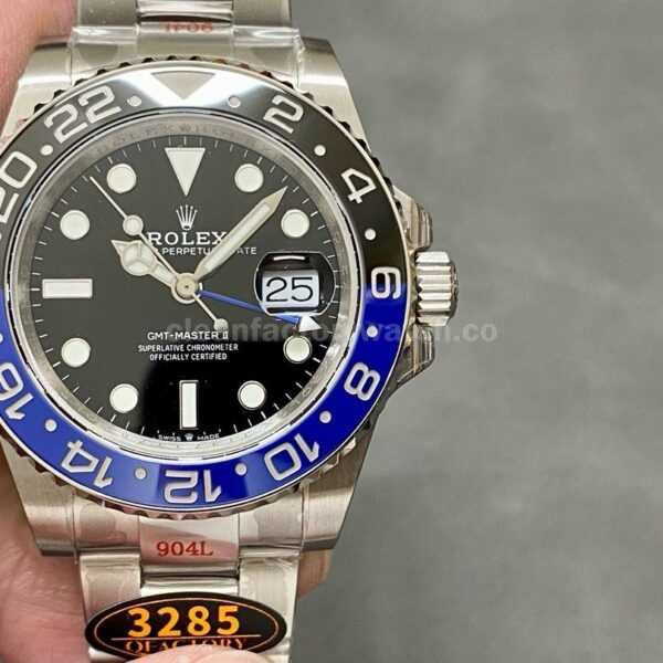 QF Factory Rolex Batman GMT-Master II 126710BLNR-0003 40mm Full 904L Black Dial