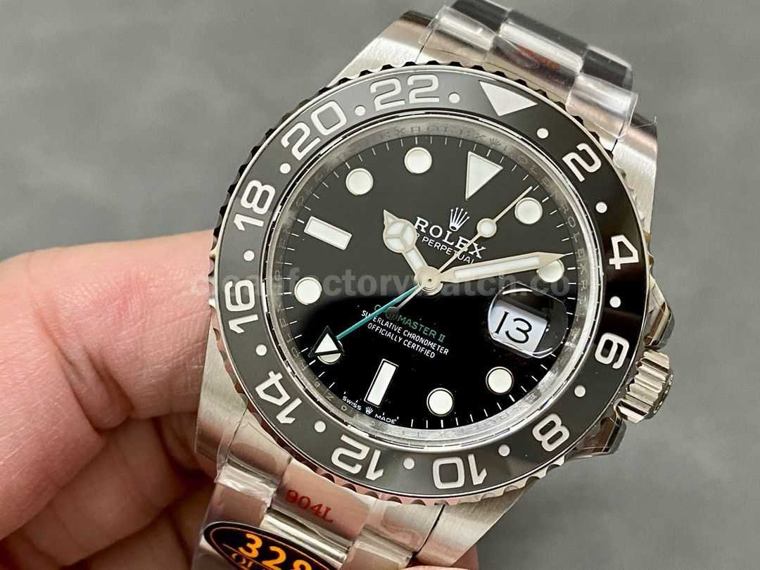 QF Factory Rolex GMT Master II 126710GRNR 0004 40mm Full 904L Black Dial (2)