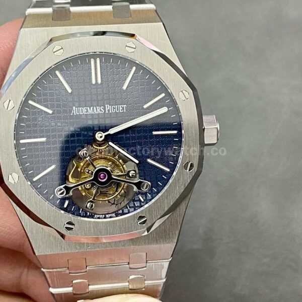 R8 Factory Audemars Piguet Royal Oak Tourbillon 26510ST.OO.1220ST.01 41mm Full Steel Blue Dial