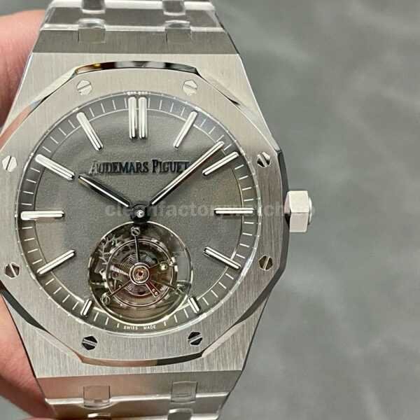 R8 Factory Audemars Piguet Royal Oak Tourbillon 26530TI.OO.1220TI.01 41mm Full Steel Grey Dial