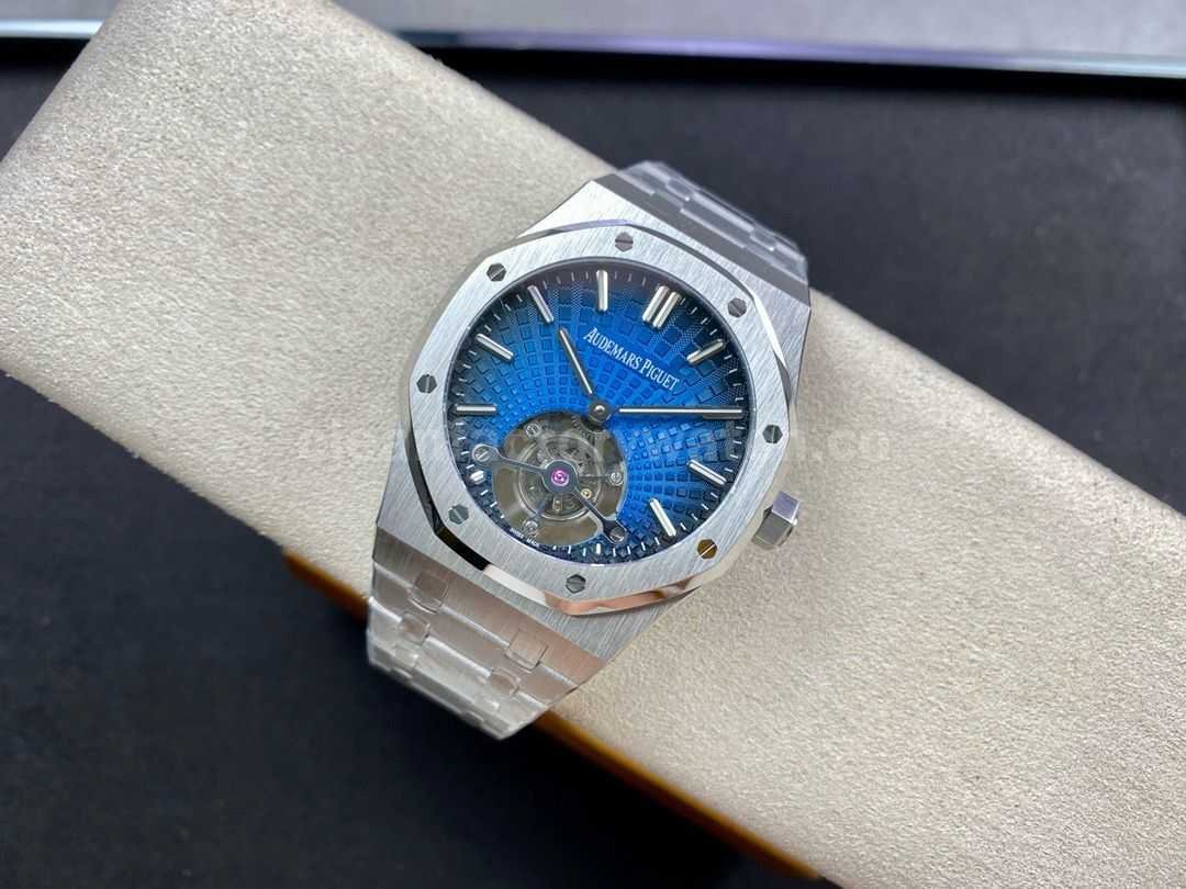 R8 Factory Audemars Piguet Royal Oak Tourbillon 26730TI.OO.1320TI.04 41mm Full Steel Blue Dial (5)