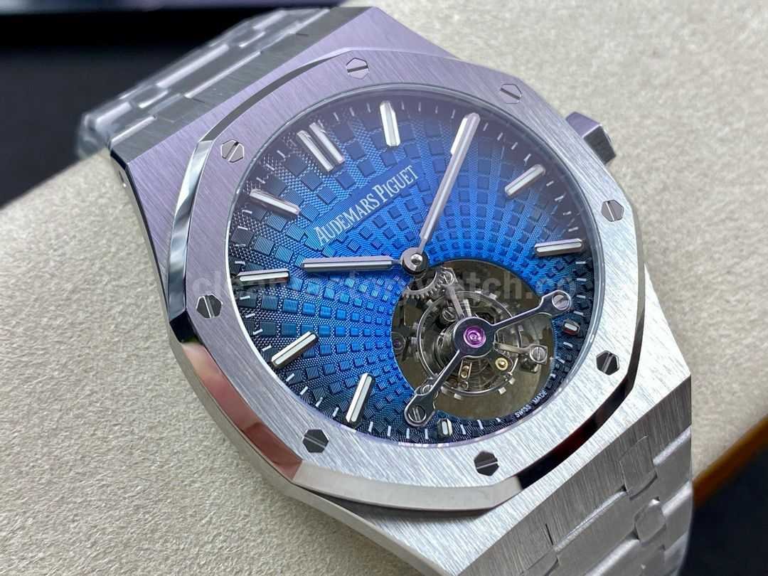 R8 Factory Audemars Piguet Royal Oak Tourbillon 26730TI.OO.1320TI.04 41mm Full Steel Blue Dial