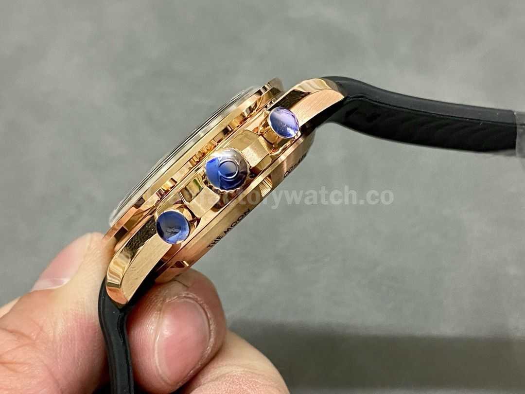 RM Factory Omega Speedmaster Professional Moonwatch 310.63.42.50.02.001 Rose Gold Rubber Strap Black Di (3)