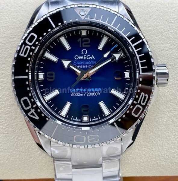 SBF Factory Omega Seamaster Ultra Deep 6000M 215.30.46.21.03.001 45.5mm Full Steel Blue Dial