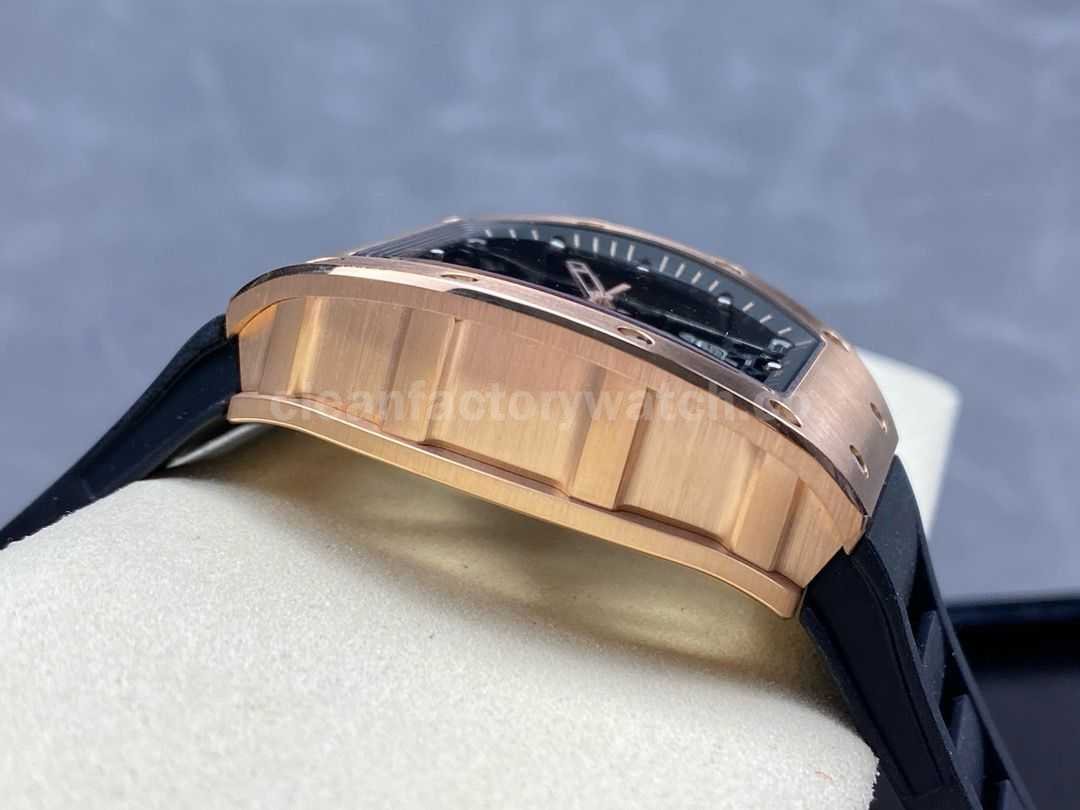 Sonic Factory Richard Mille RM035 40mm Rose Gold Rubber Strap Skeletonized Dial (4)