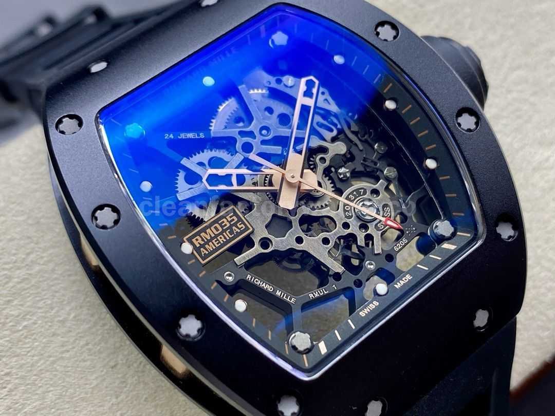 Sonic Factory Richard Mille RM035 40mm Titanium Rose Gold Rubber Strap Skeletonized Dial (4)