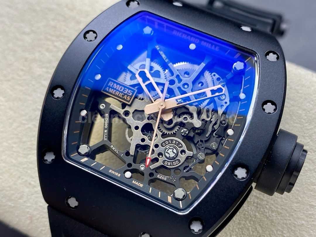 Sonic Factory Richard Mille RM035 40mm Titanium Rose Gold Rubber Strap Skeletonized Dial (5)
