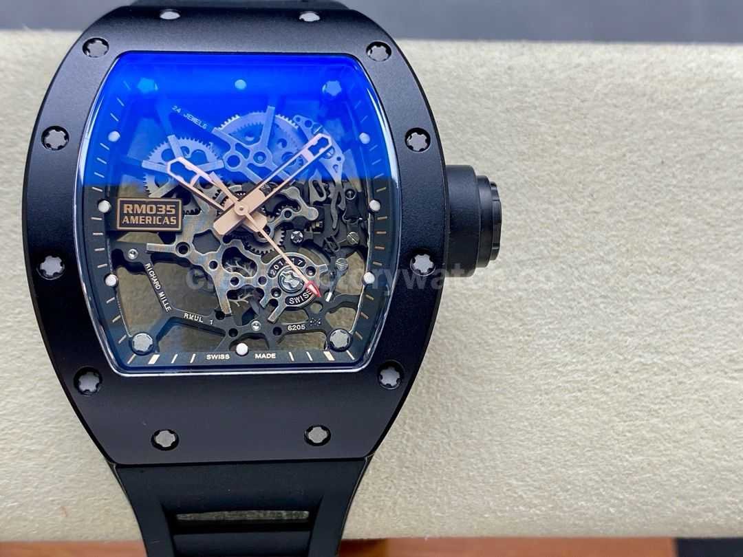 Sonic Factory Richard Mille RM035 40mm Titanium Rose Gold Rubber Strap Skeletonized Dial (7)
