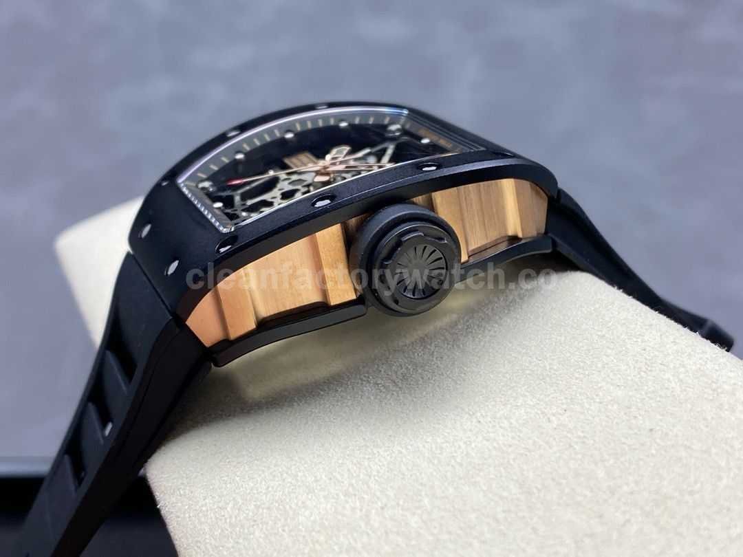 Sonic Factory Richard Mille RM035 40mm Titanium Rose Gold Rubber Strap Skeletonized Dial (8)