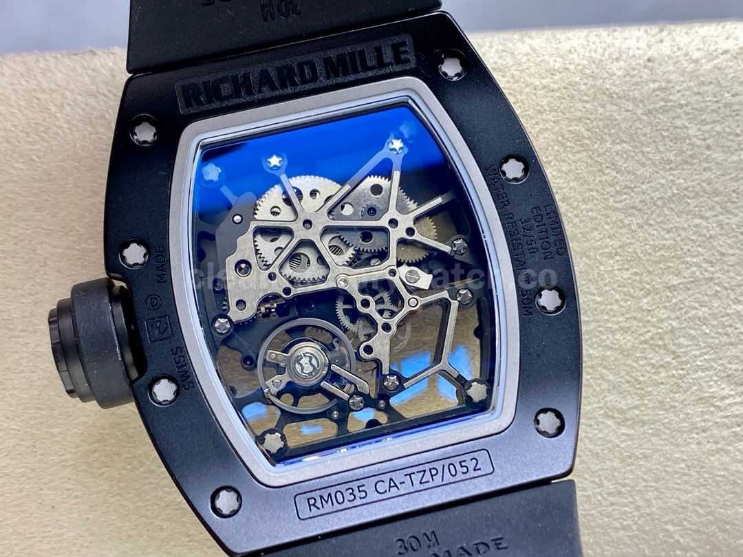 Sonic Factory Richard Mille RM035 40mm Titanium Rose Gold Rubber Strap Skeletonized Dial (9)