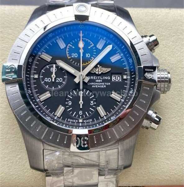 TF Factory Breitling Avenger Chronograph A13385101B1A1 45mm Full Steel Black Dial