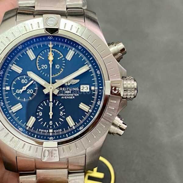TF Factory Breitling Avenger Chronograph A13317 45mm Full Steel Blue Dial