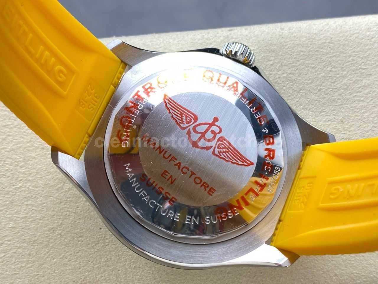 TF Factory Breitling Superocean A17375211B2S4 44mm Steel Rubber Strap Rainbow Nails Black Dial (2)