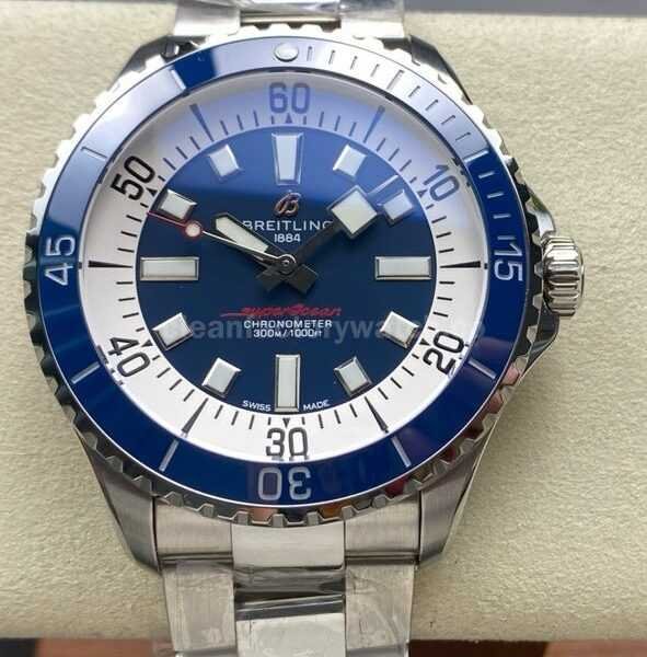 TF Factory Breitling Superocean A17375E71C1A1 44mm Blue Bezel Full Steel Blue Dial