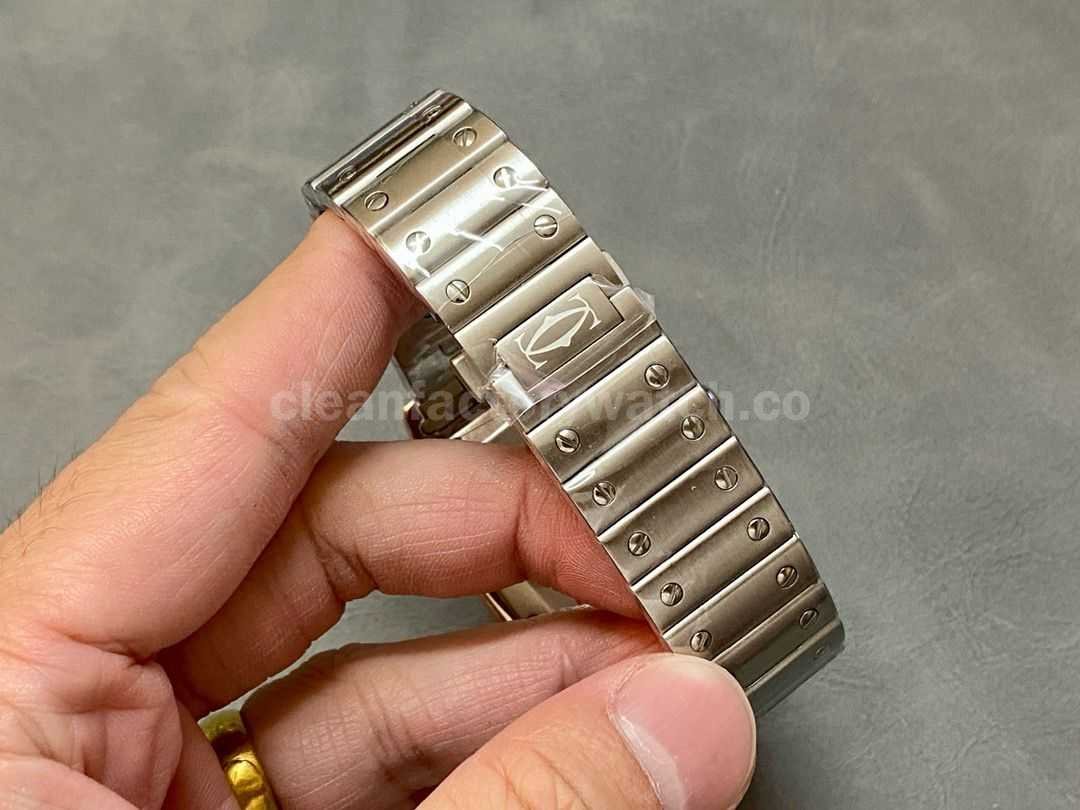THB Factory Cartier Santos WSSA0030 39.8mm Full Steel 40mm Roman Numerals Blue Dial (8)