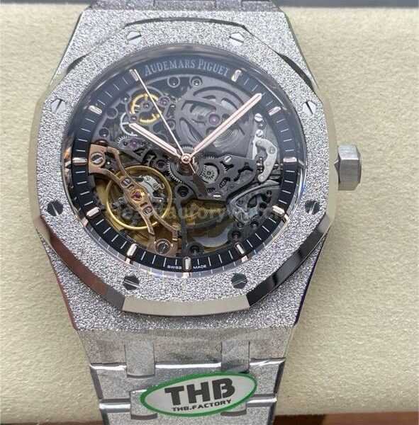 THB Factory Frosted Audemars Piguet Royal Oak 15407BC.GG.1224BC.01 41mm Full Steel Skeletonized Dial