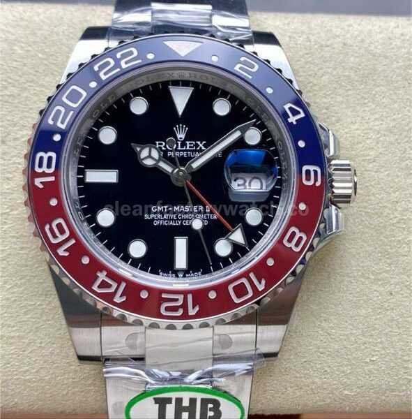 THB Factory Rolex Pepsi GMT-MASTER II 126710BLRO-0002 40MM Full 904L Black Dial