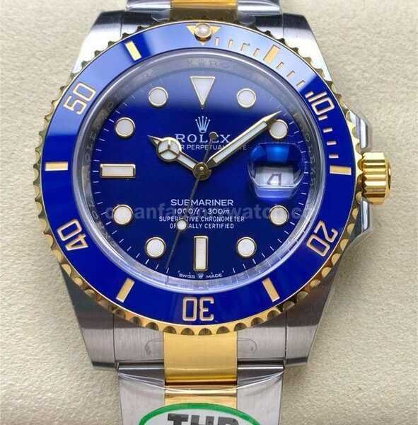 THB Factory Rolex Submariner Date 126613LB 41mm Half Yellow Gold Blue Dial