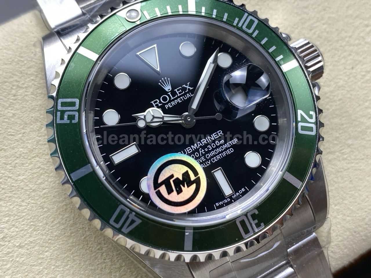 TM Factory Kermit Rolex Submariner Date 16610LV 40mm Full 904L Black Dial No Engraving (5)