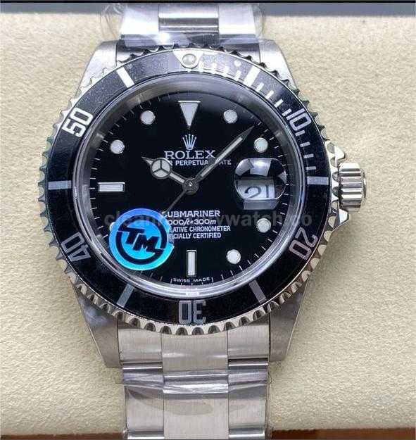 TM Factory Rolex Submariner Date 16610LN 40mm Full 904L Black Dial No Engraving (1)