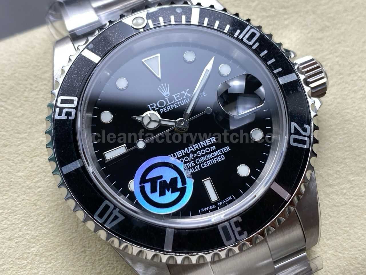 TM Factory Rolex Submariner Date 16610LN 40mm Full 904L Black Dial No Engraving (11)