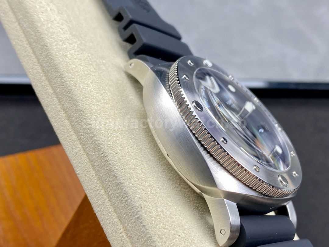TTF Factory Panerai Submersible PAM1391 Steel Rubber Strap Blue Dial (5)