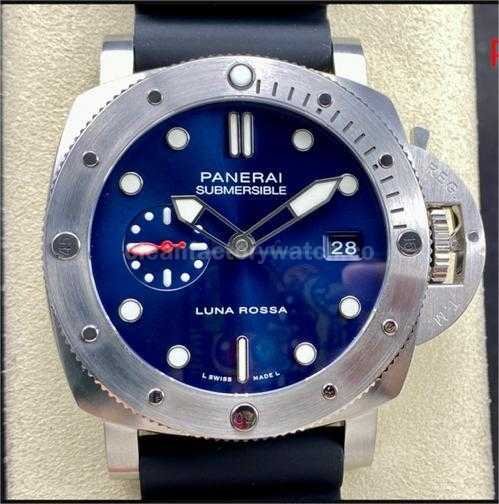 TTF Factory Panerai Submersible PAM1391 Steel Rubber Strap Blue Dial (6)