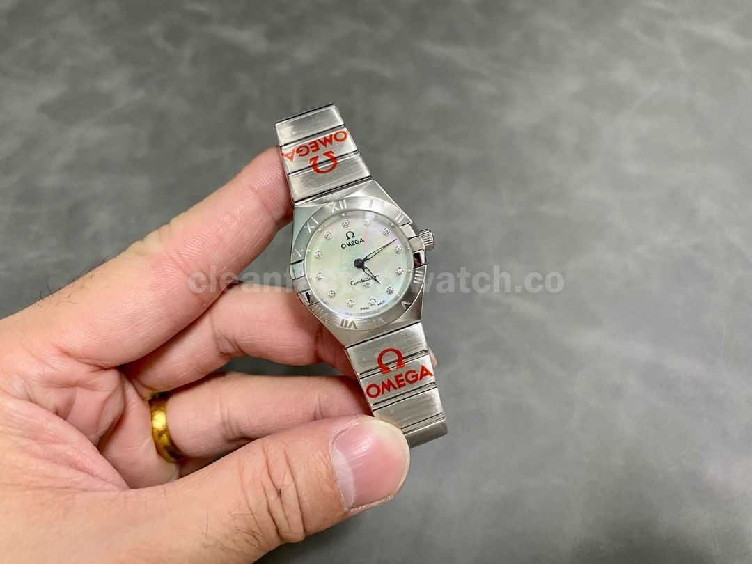 TW Factory Omega Constellation Quartz 123.10.27.60.55.001 27mm Full Steel Mother Of Pearl Dial (3)