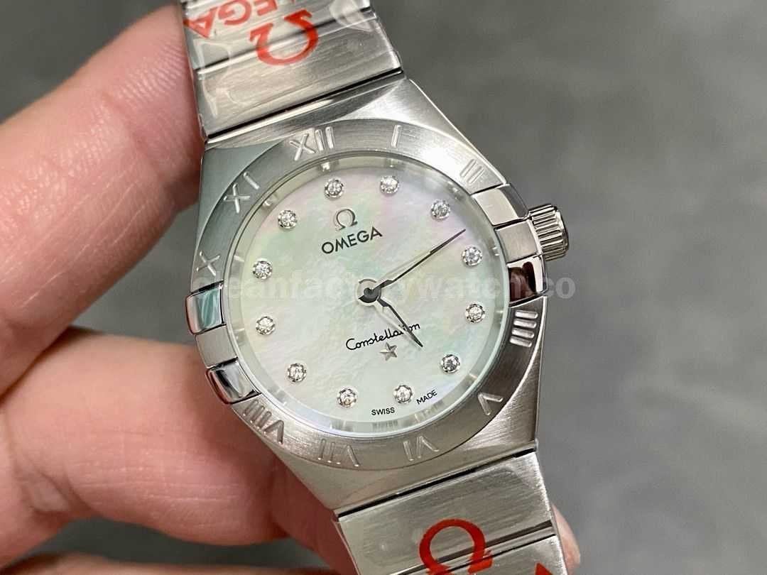 TW Factory Omega Constellation Quartz 123.10.27.60.55.001 27mm Full Steel Mother Of Pearl Dial (4)