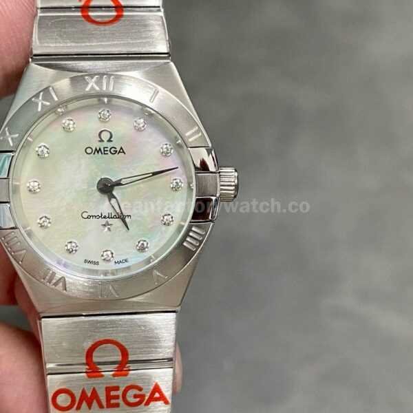 TW Factory Omega Constellation Quartz 123.10.27.60.55.001 27mm Full Steel Mother Of Pearl Dial