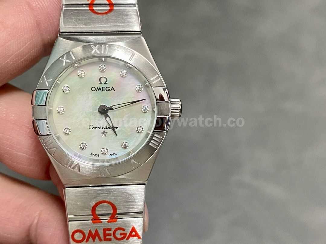 TW Factory Omega Constellation Quartz 123.10.27.60.55.001 27mm Full Steel Mother Of Pearl Dial (5)