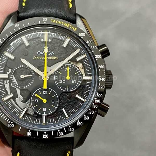 TW Factory Omega Speedmaster Dark Side Of The Moon Apollo 8 311.92.44.30.01.001 44.25mm Ceramic Leather Strap Black Dial