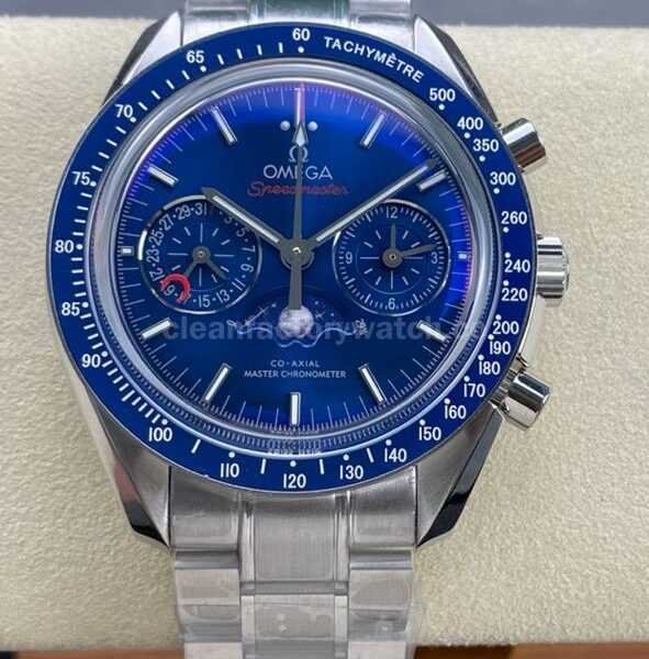 TW Factory Omega Speedmaster Moonphase 304.33.44.52.03.001 44.25mm Full Steel Blue Dial