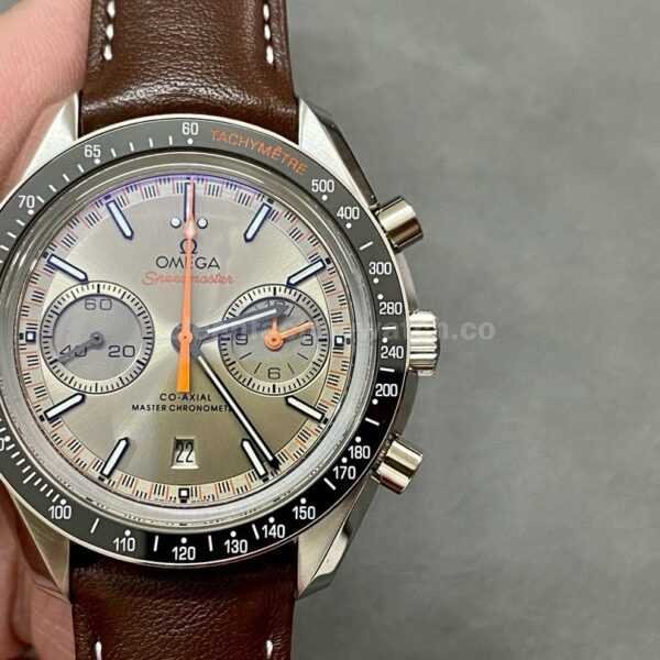 TW Factory Omega Speedmaster Racing 329.32.44.51.06.001 44.25mm Steel Leather Strap Silver Strap