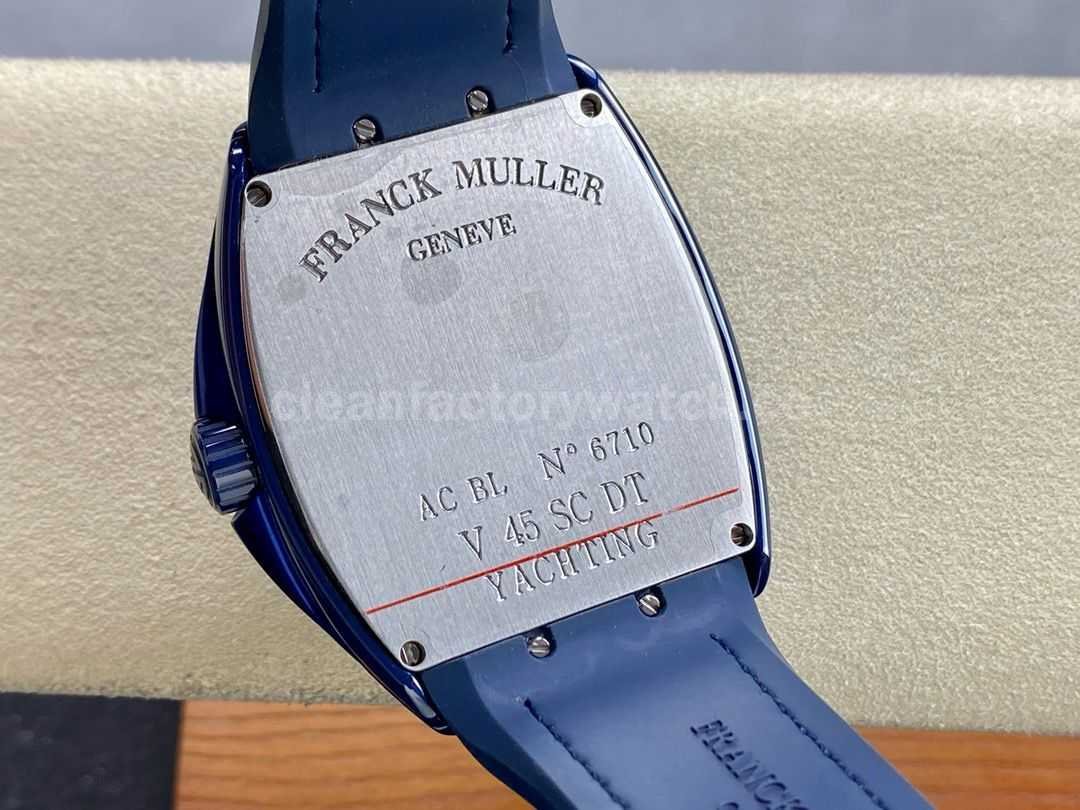 T+plus Factory Franck Muller V45 Yacht Limited Edition 45mm Blue Ceramic Rubbe (4)