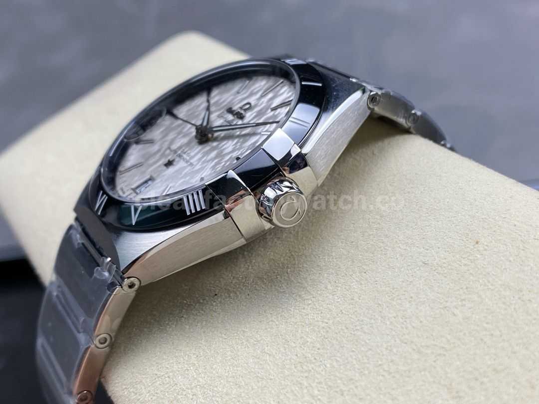 V+ Factory Omega Constellation 131.30.41.21.99.001 41mm Black Ceramic Bezel Full Steel Grey Dial (7)