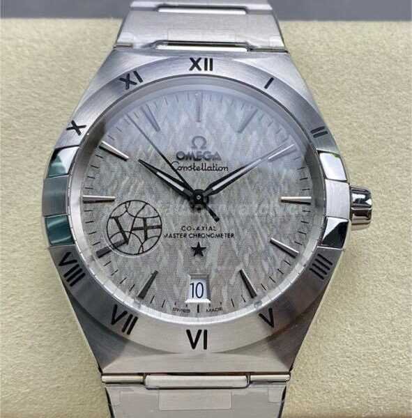 V+ Factory Omega Constellation 131.30.41.21.99.002 41mm Silver Titanium Bezel Full Steel Silver Dial