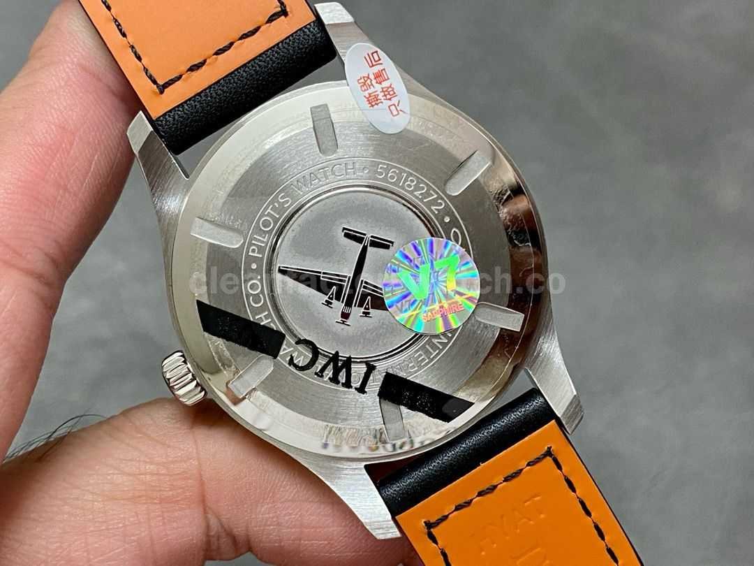 V7 Factory IWC Pilot Mark XVIII IW327012 40mm Steel Leather Strap Arabic Numerals White Dial (6)