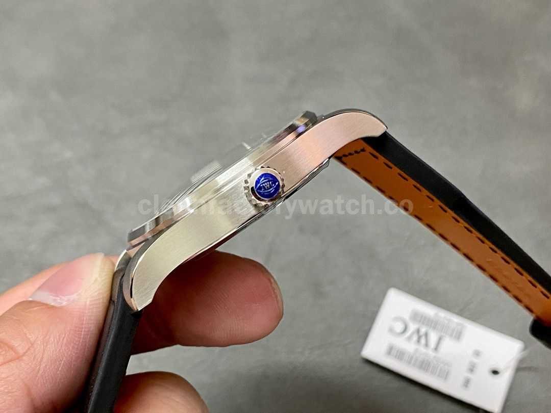 V7 Factory IWC Pilot Mark XVIII IW327012 40mm Steel Leather Strap Arabic Numerals White Dial (8)