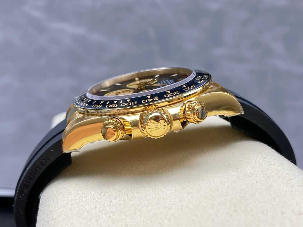 VS Factory Counterweight Rolex Daytona 126518LN 0004 40mm Yellow Gold Rubber Strap Gold Eye Black (8)