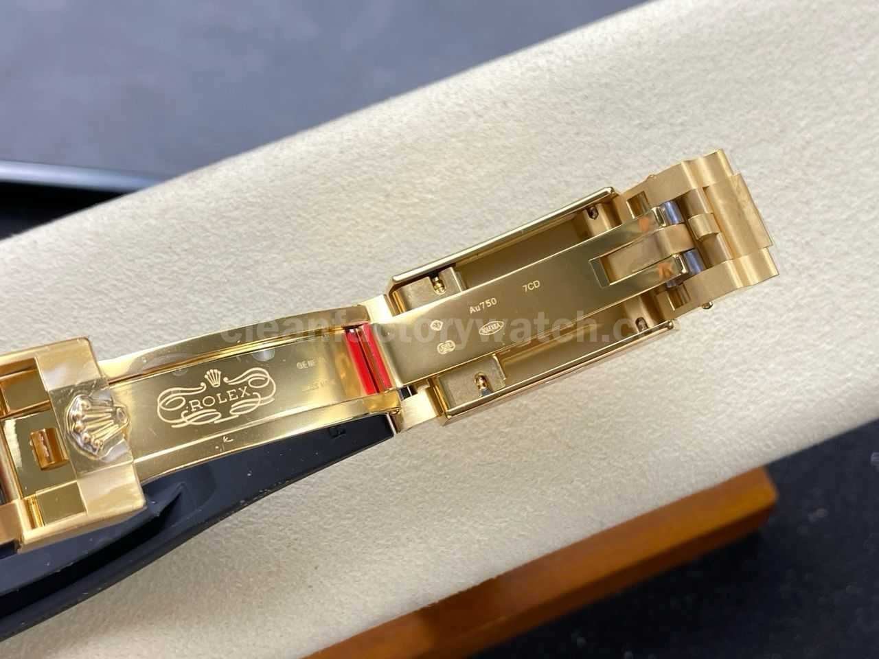 VS Factory Counterweight Rolex Daytona 126518LN 0012 40mm Yellow Gold Rubber Strap Black Eye