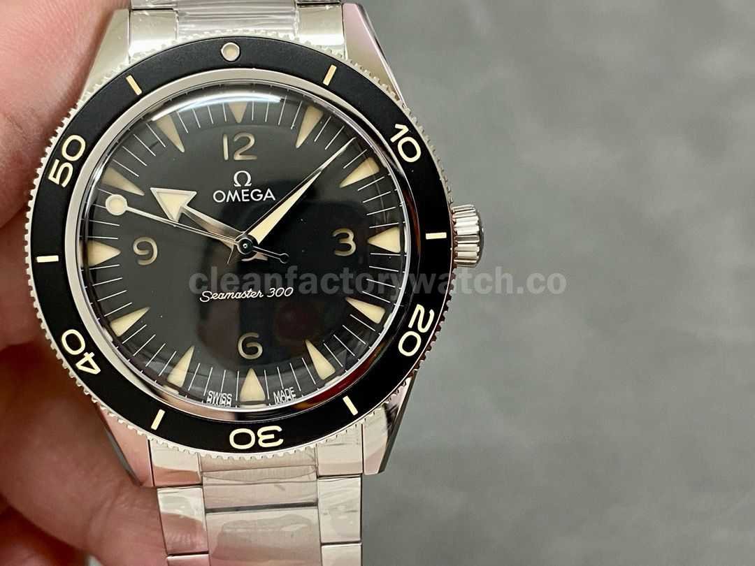 VS Factory Omega Seamaster 300co Axial Master Chronometer 41mm Full Steel Black Dial (7)